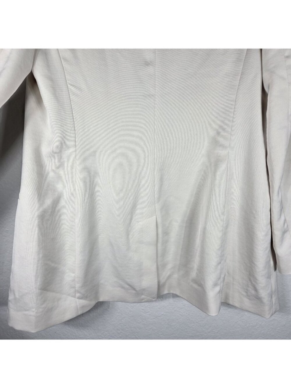 Express Womens Cream Long Blazer Open Front Size S Jacket Long Sleeve - Picture 13 of 16